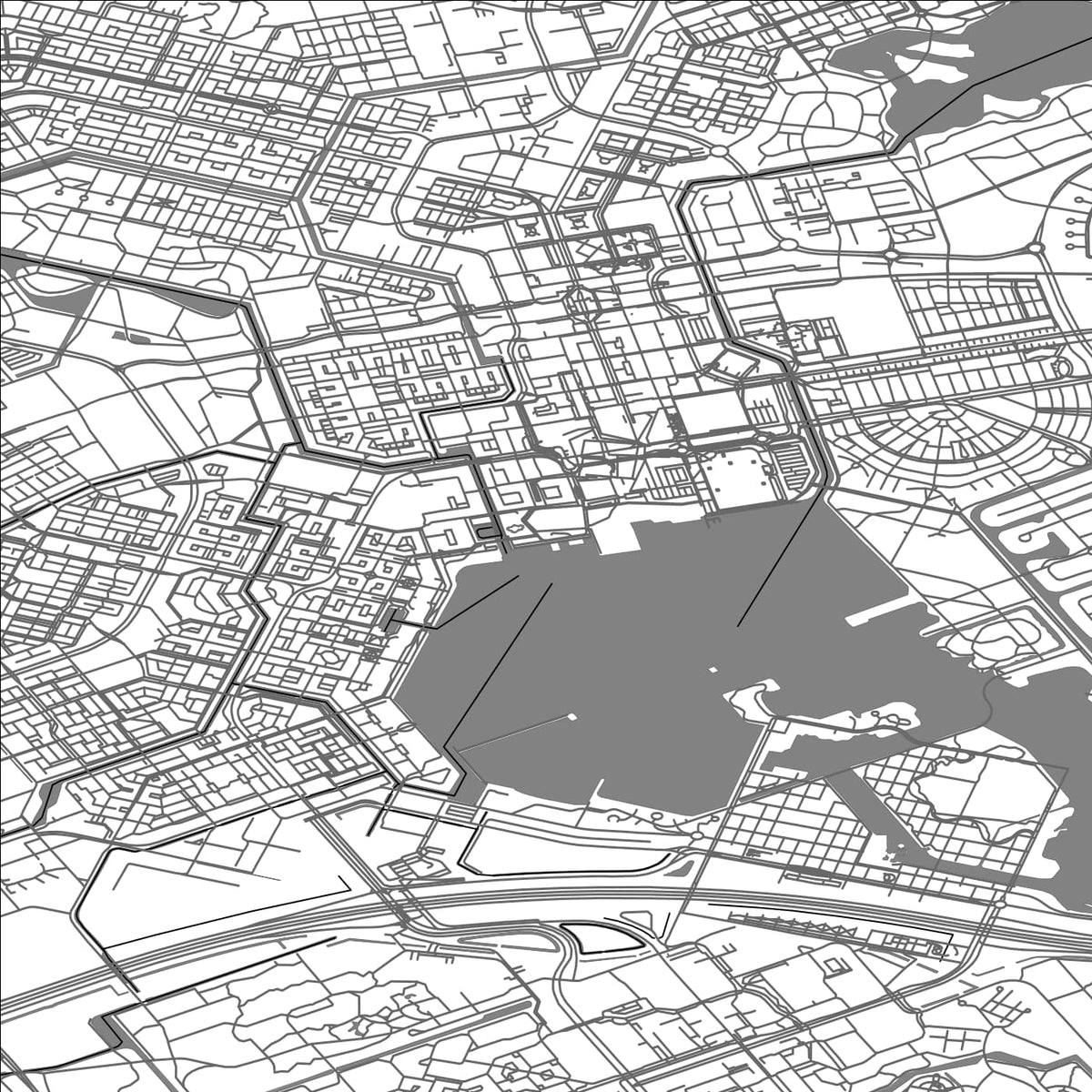 ROAD MAP OF ALMERE, NETHERLANDS BY MAPBAKES