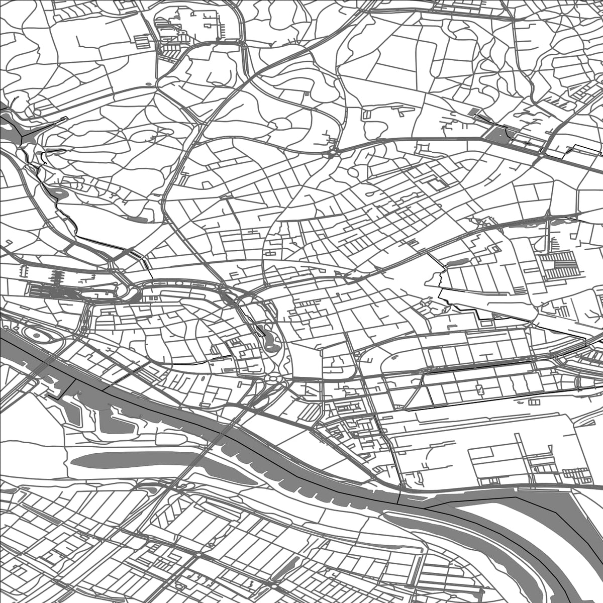 ROAD MAP OF ARNHEM, NETHERLANDS BY MAPBAKES