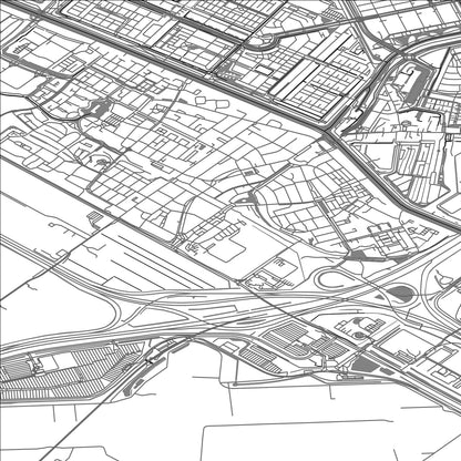 ROAD MAP OF BADHOEVEDORP, NETHERLANDS BY MAPBAKES