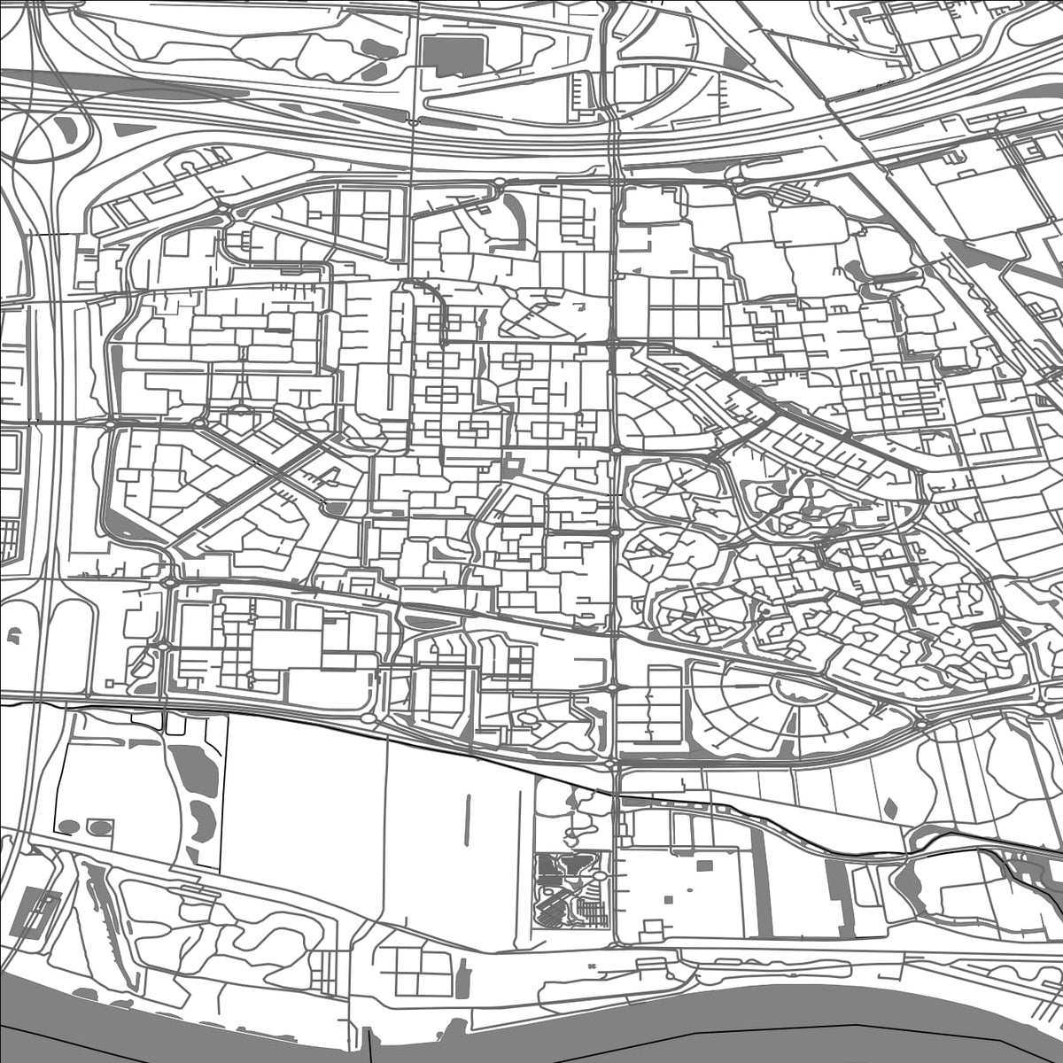 ROAD MAP OF BARENDRECHT, NETHERLANDS BY MAPBAKES