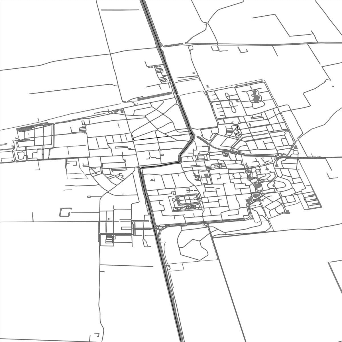 ROAD MAP OF BEDUM, NETHERLANDS BY MAPBAKES