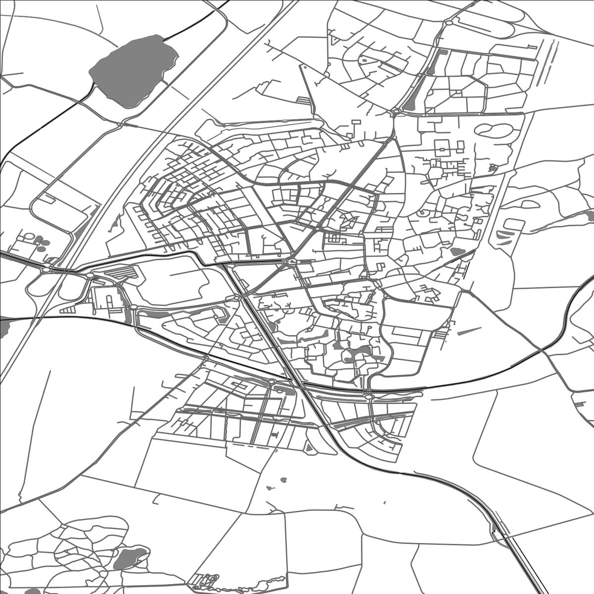 ROAD MAP OF BEILEN, NETHERLANDS BY MAPBAKES