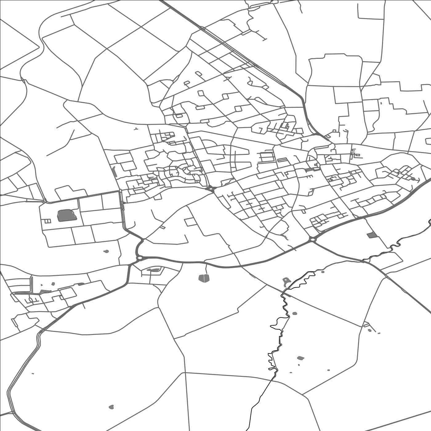 ROAD MAP OF BERGEIJK, NETHERLANDS BY MAPBAKES