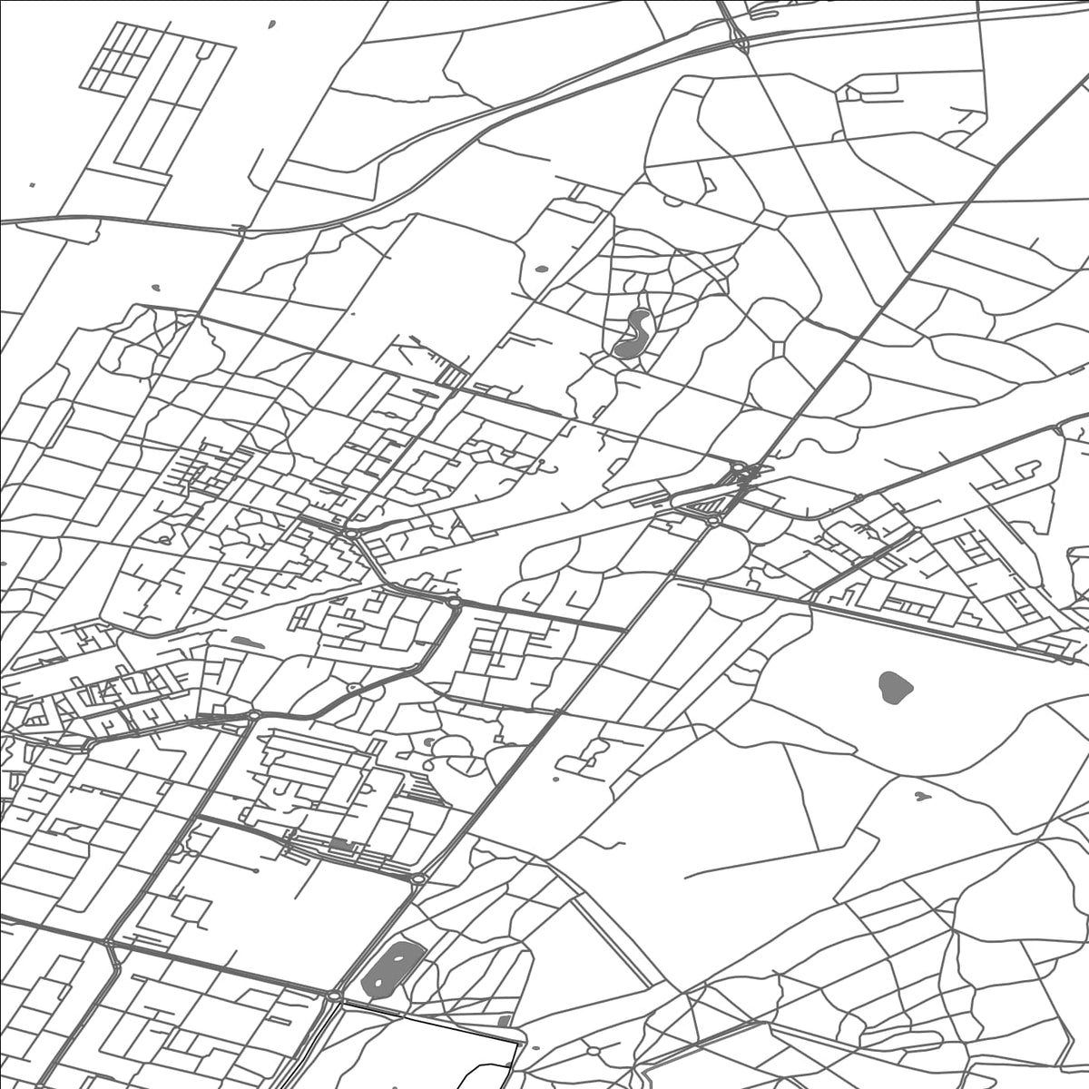 ROAD MAP OF BILTHOVEN, NETHERLANDS BY MAPBAKES