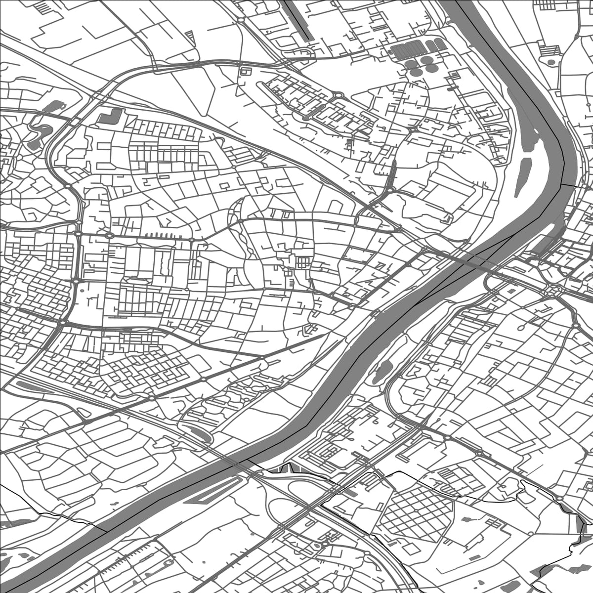 ROAD MAP OF BLERICK, NETHERLANDS BY MAPBAKES