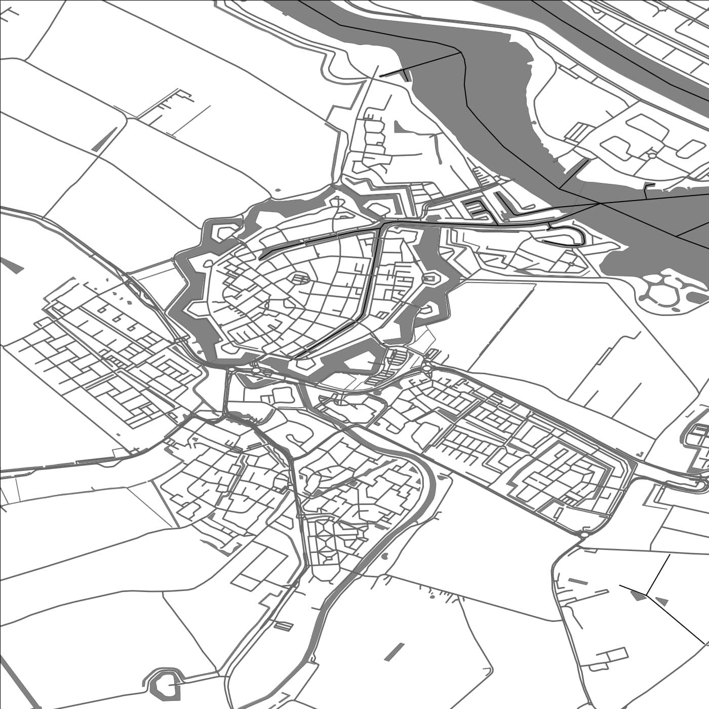 ROAD MAP OF BRIELLE, NETHERLANDS BY MAPBAKES