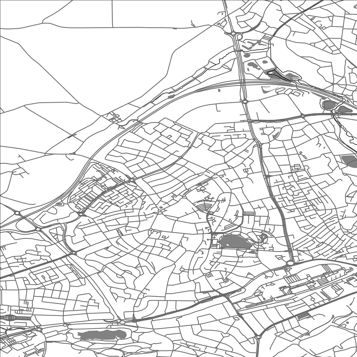 ROAD MAP OF BRUNSSUM, NETHERLANDS BY MAPBAKES