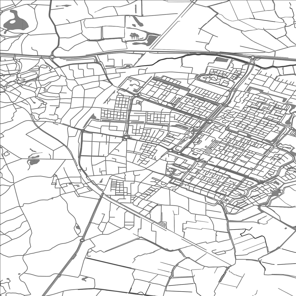 ROAD MAP OF CASTRICUM, NETHERLANDS BY MAPBAKES