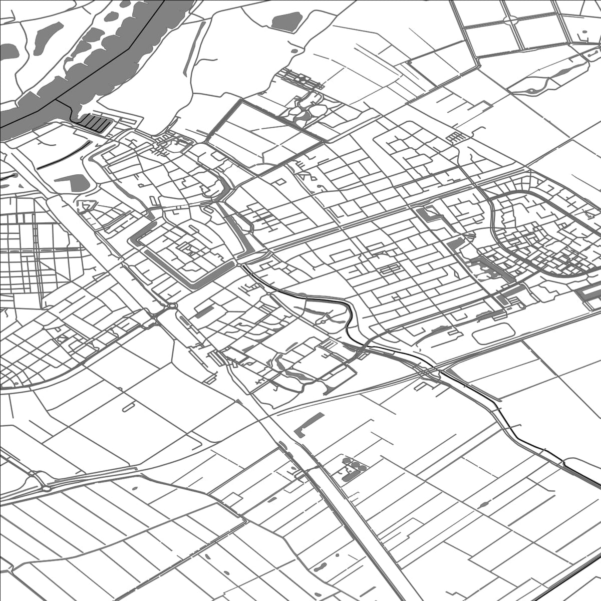 ROAD MAP OF CULEMBORG, NETHERLANDS BY MAPBAKES