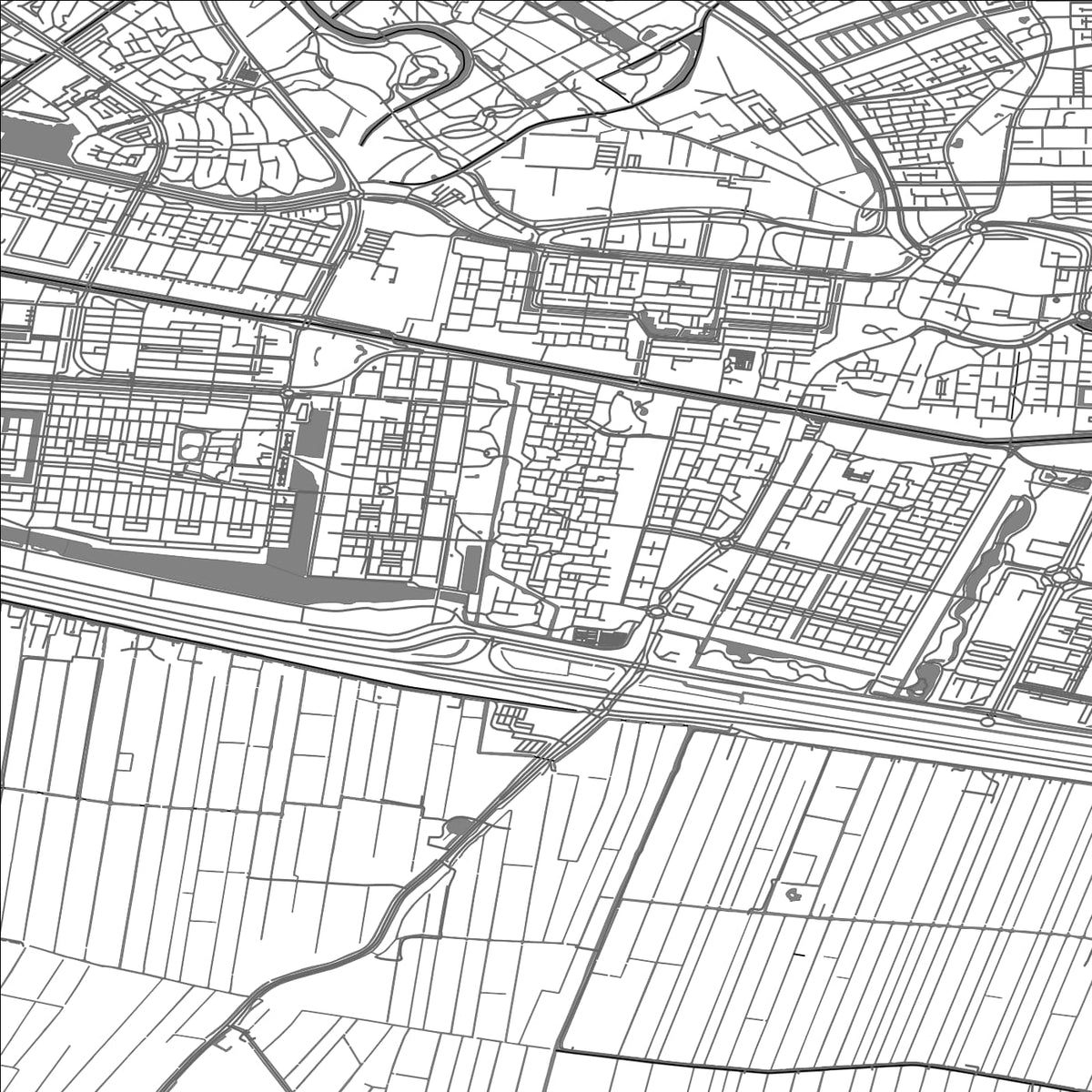 ROAD MAP OF DE MEERN, NETHERLANDS BY MAPBAKES
