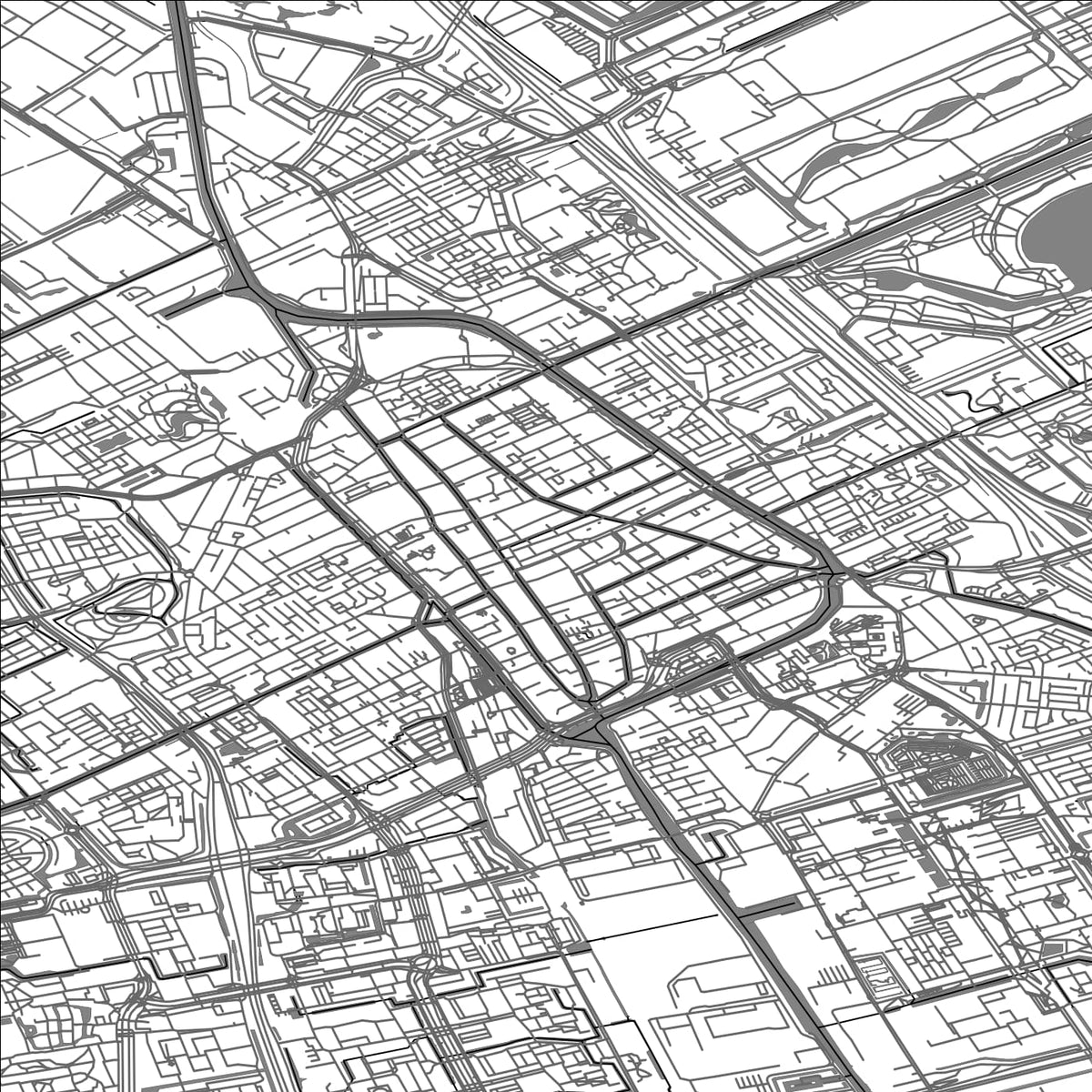 ROAD MAP OF DELFT, NETHERLANDS BY MAPBAKES