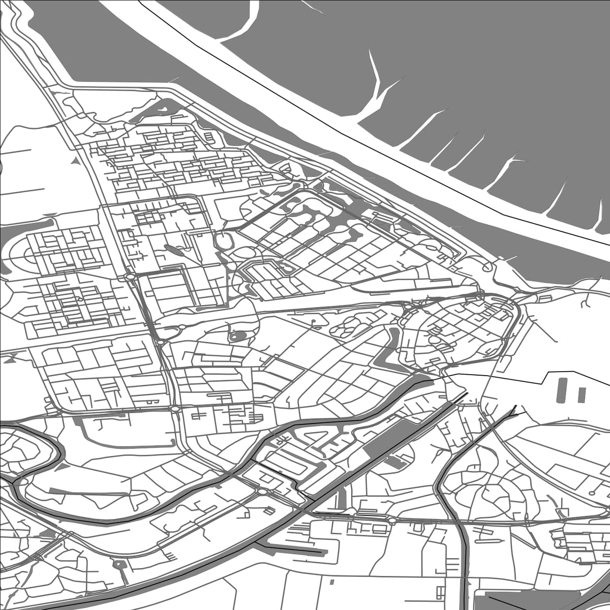 ROAD MAP OF DELFZIJL, NETHERLANDS BY MAPBAKES