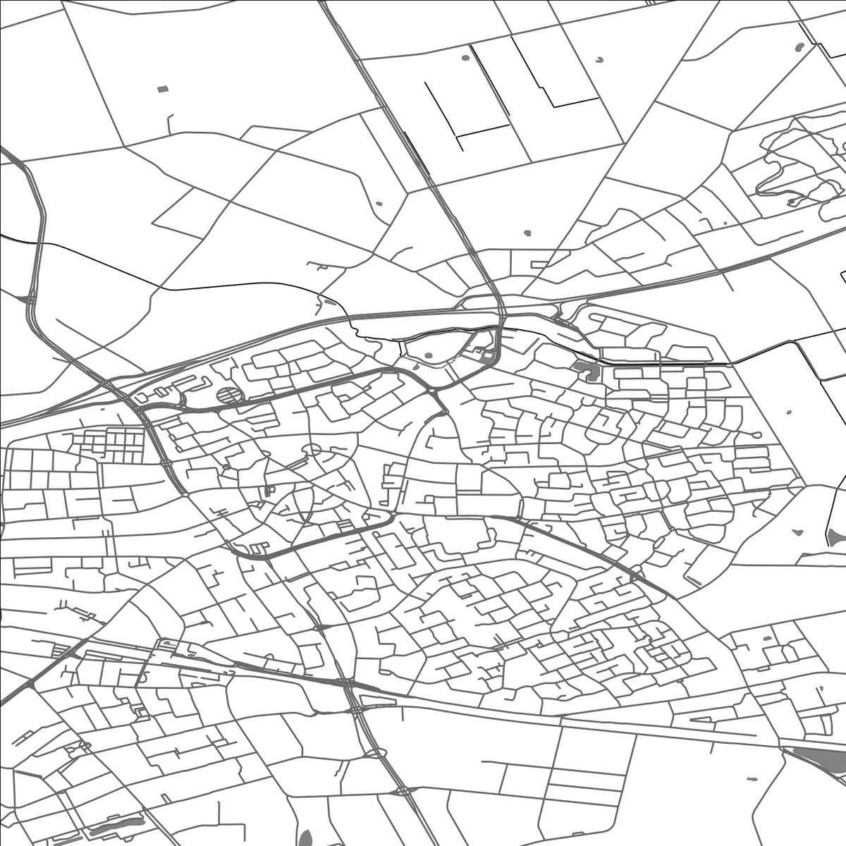 ROAD MAP OF DEURNE, NETHERLANDS BY MAPBAKES