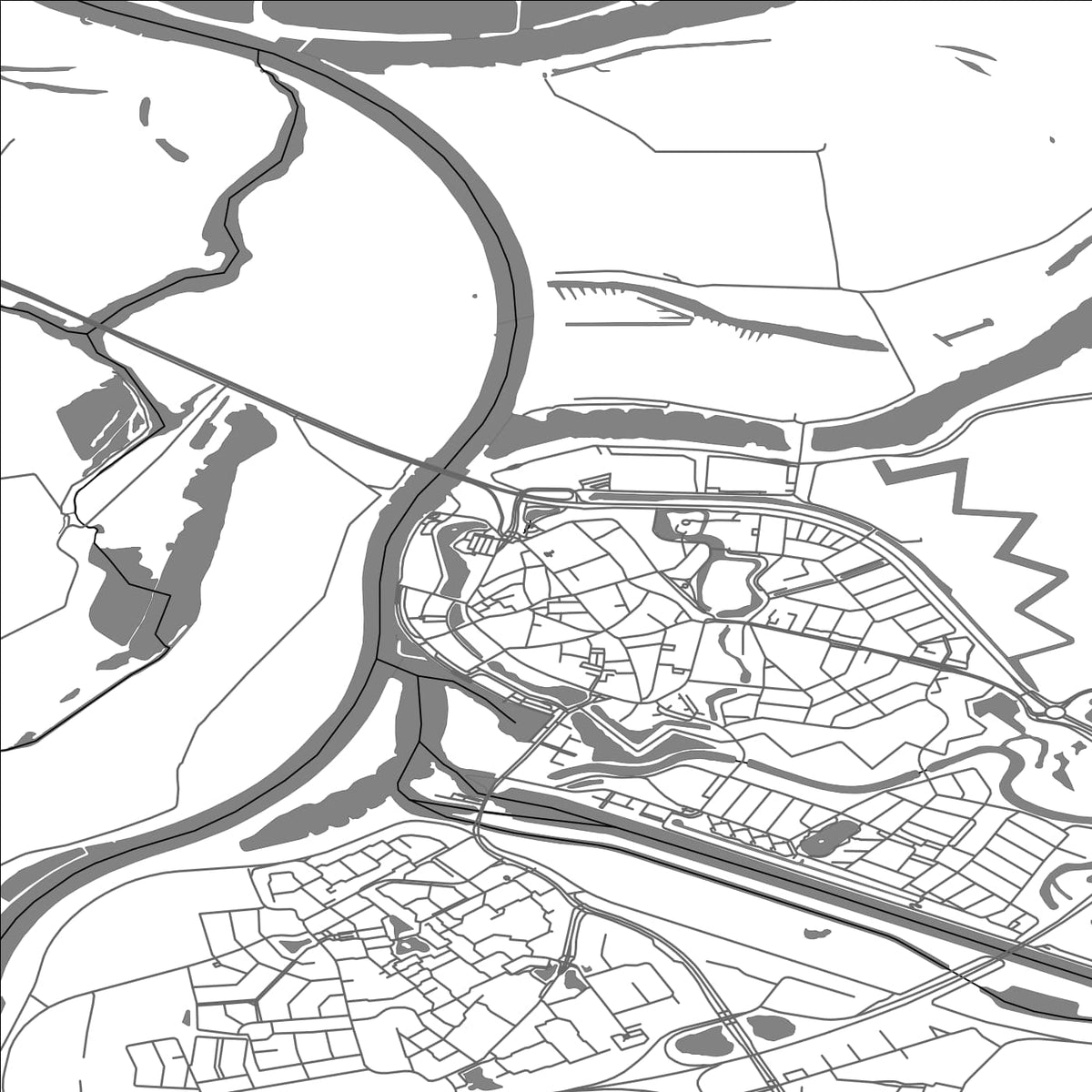 ROAD MAP OF DOESBURG, NETHERLANDS BY MAPBAKES