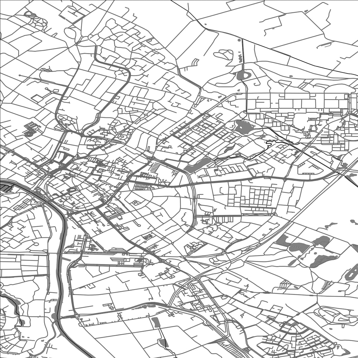 ROAD MAP OF DOETINCHEM, NETHERLANDS BY MAPBAKES