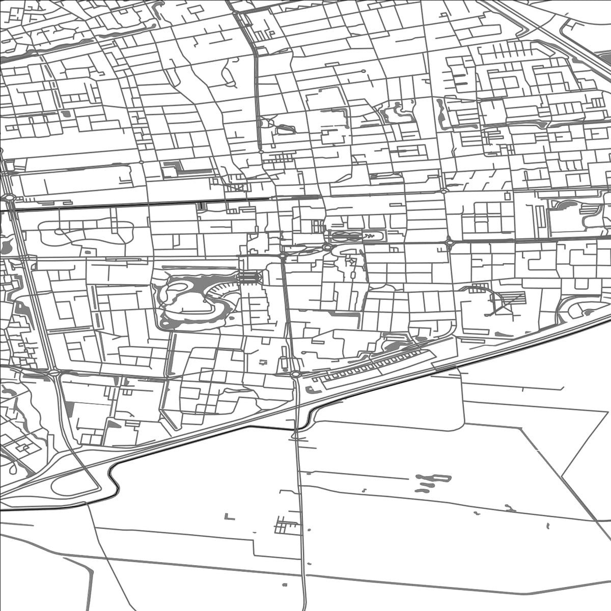 ROAD MAP OF DRACHTEN, NETHERLANDS BY MAPBAKES