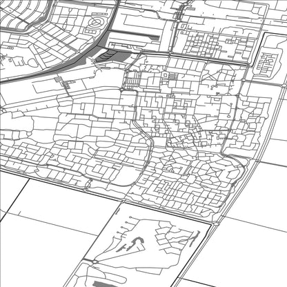 ROAD MAP OF DRONTEN, NETHERLANDS BY MAPBAKES