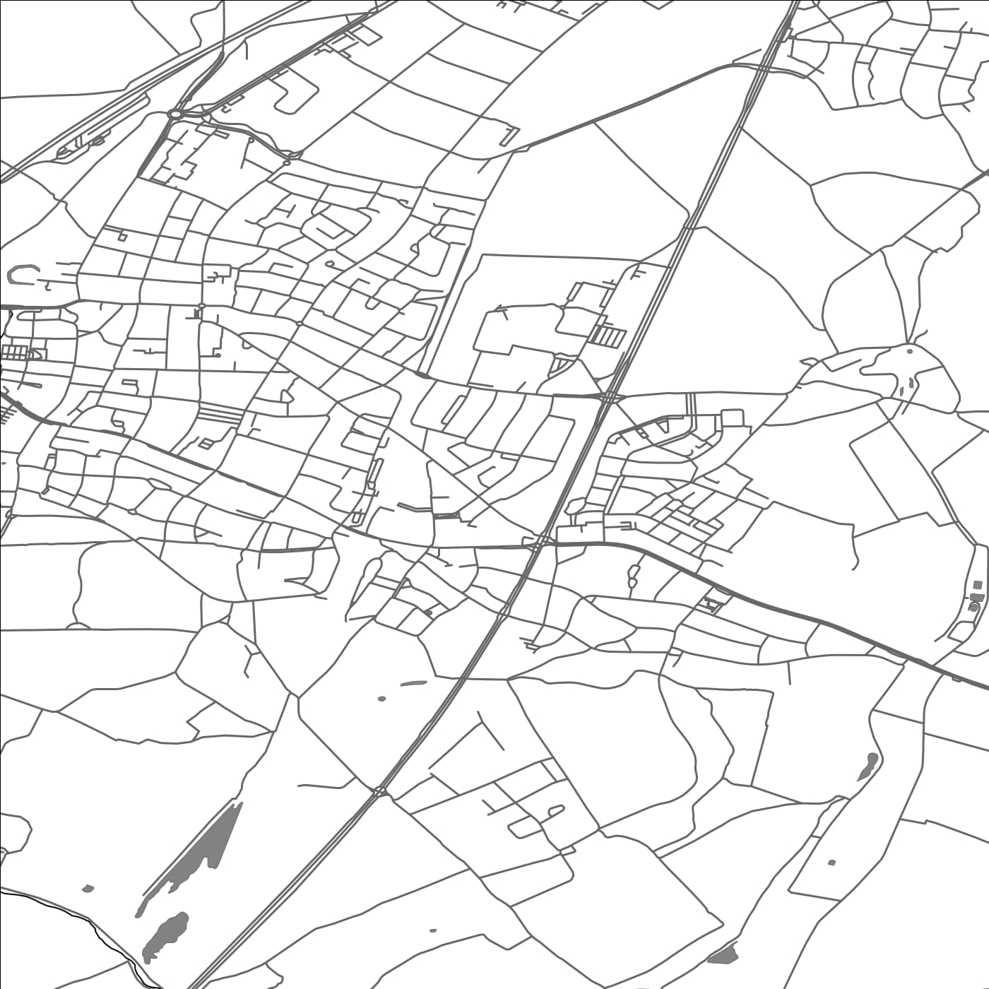 ROAD MAP OF ECHT, NETHERLANDS BY MAPBAKES