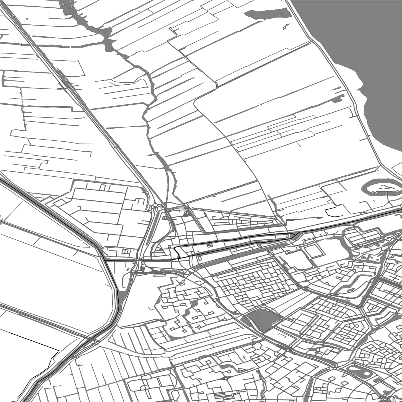 ROAD MAP OF EDAM, NETHERLANDS BY MAPBAKES