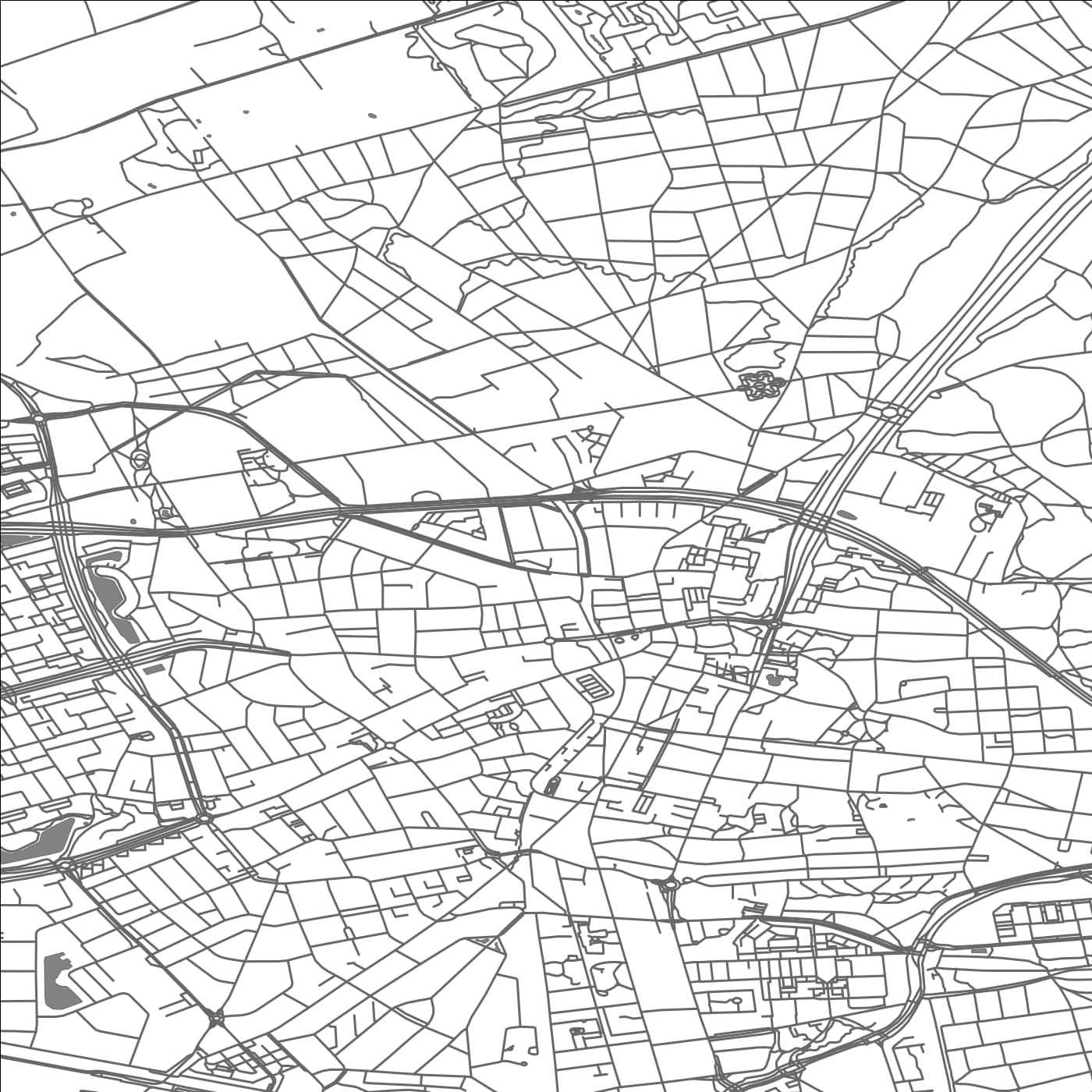 ROAD MAP OF EDE, NETHERLANDS BY MAPBAKES