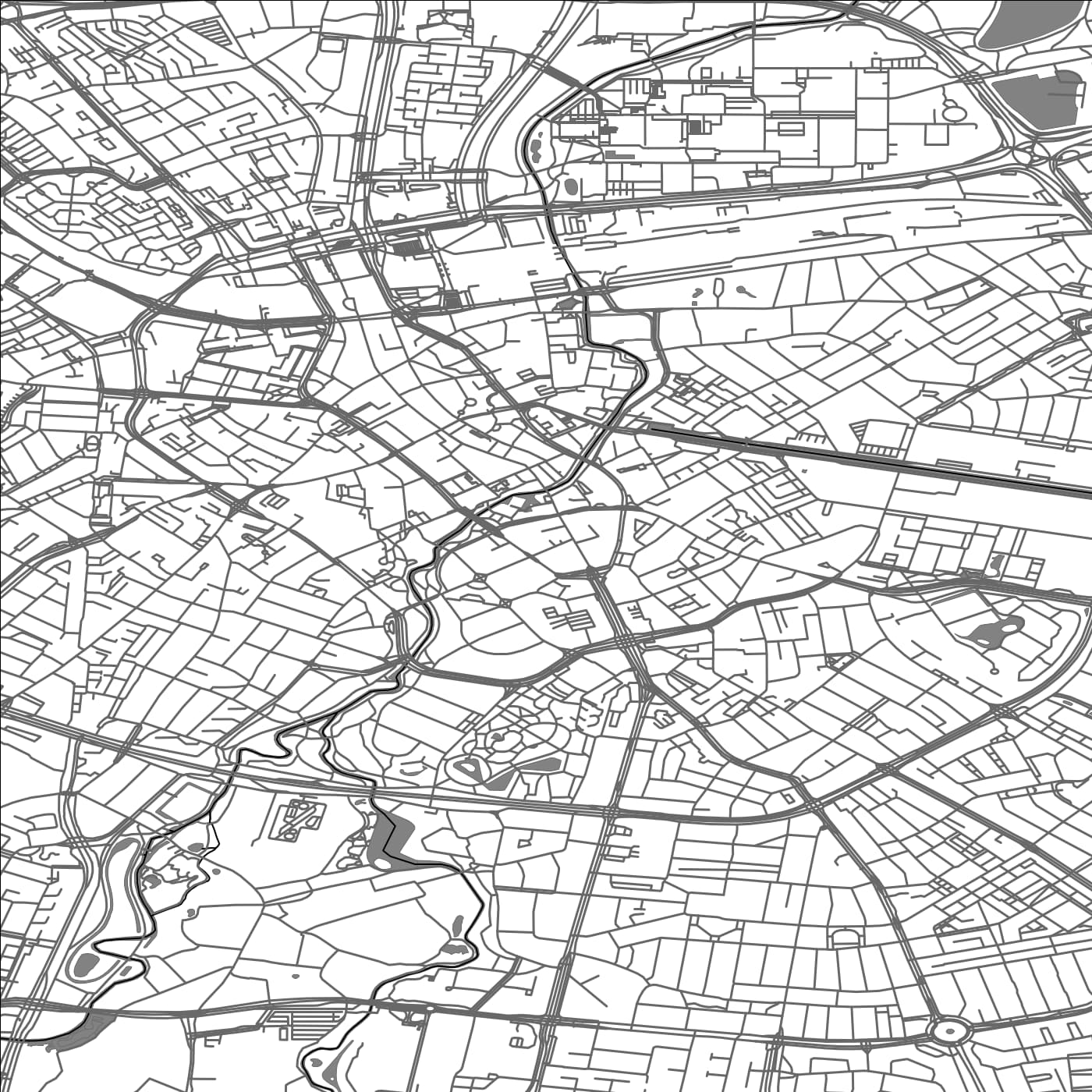 ROAD MAP OF EINDHOVEN, NETHERLANDS BY MAPBAKES