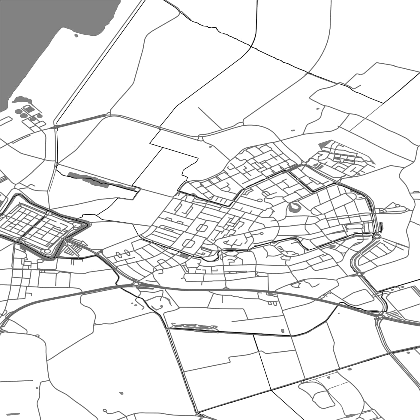 ROAD MAP OF ELBURG, NETHERLANDS BY MAPBAKES