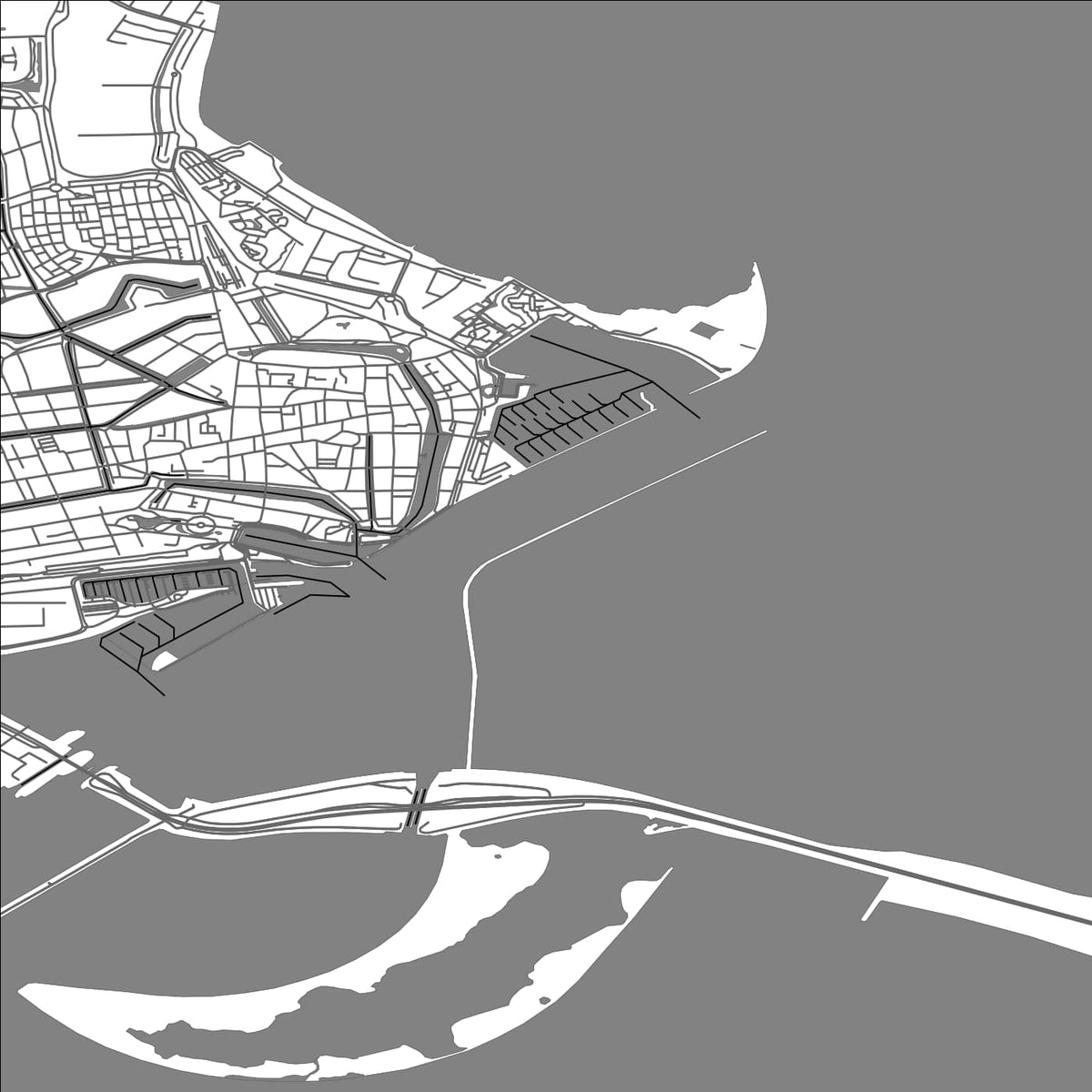 ROAD MAP OF ENKHUIZEN, NETHERLANDS BY MAPBAKES