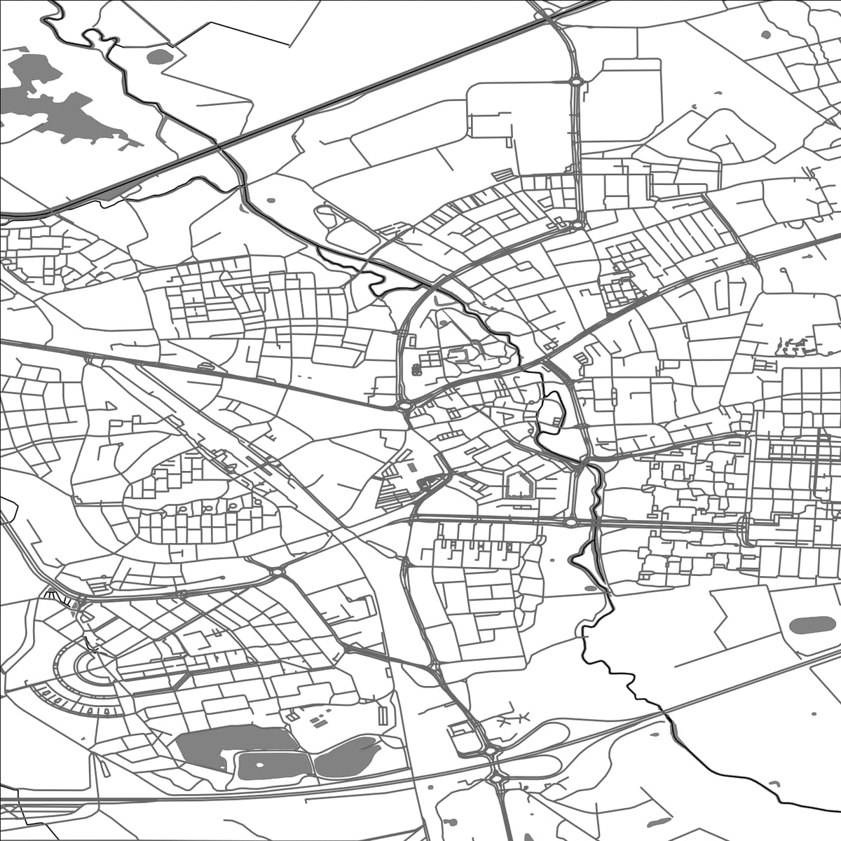 ROAD MAP OF GELDROP, NETHERLANDS BY MAPBAKES