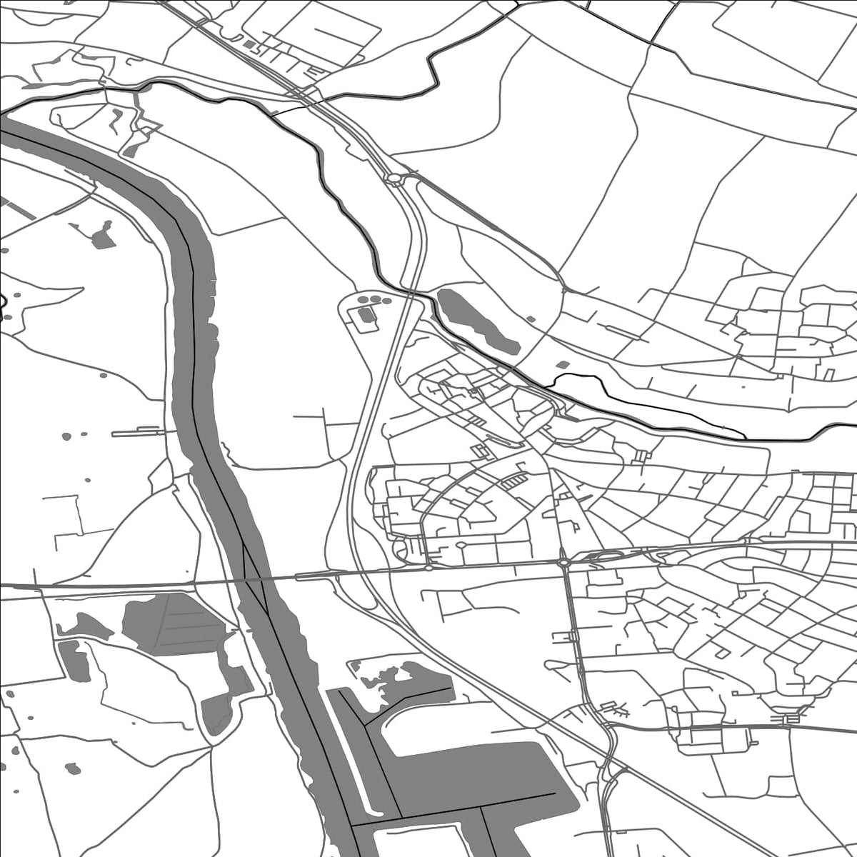 ROAD MAP OF GENNEP, NETHERLANDS BY MAPBAKES