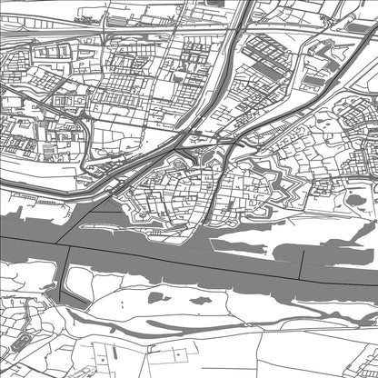 ROAD MAP OF GORINCHEM, NETHERLANDS BY MAPBAKES