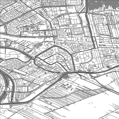 ROAD MAP OF GOUDA, NETHERLANDS BY MAPBAKES