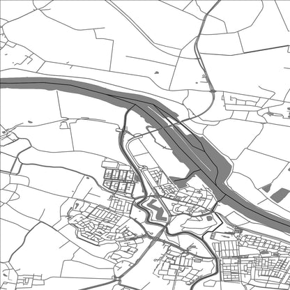 ROAD MAP OF GRAVE, NETHERLANDS BY MAPBAKES