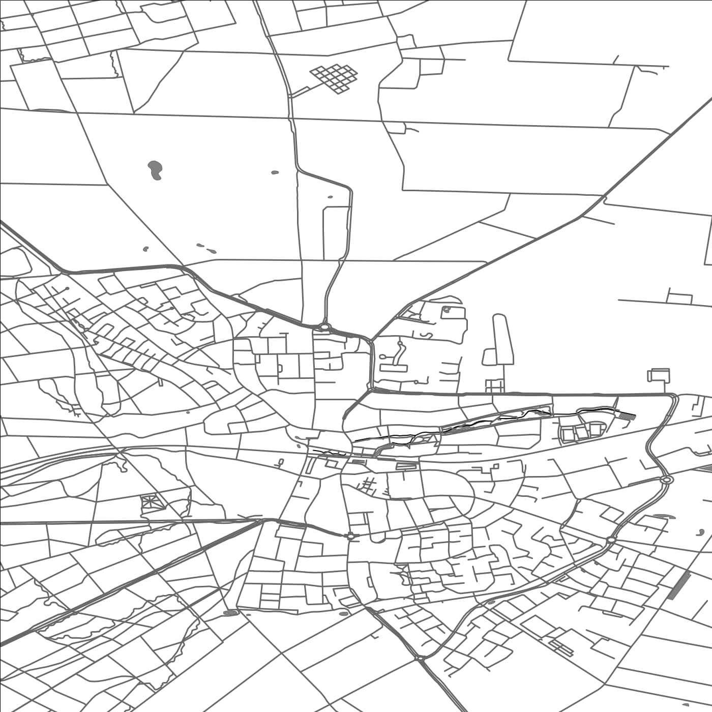 ROAD MAP OF GROESBEEK, NETHERLANDS BY MAPBAKES