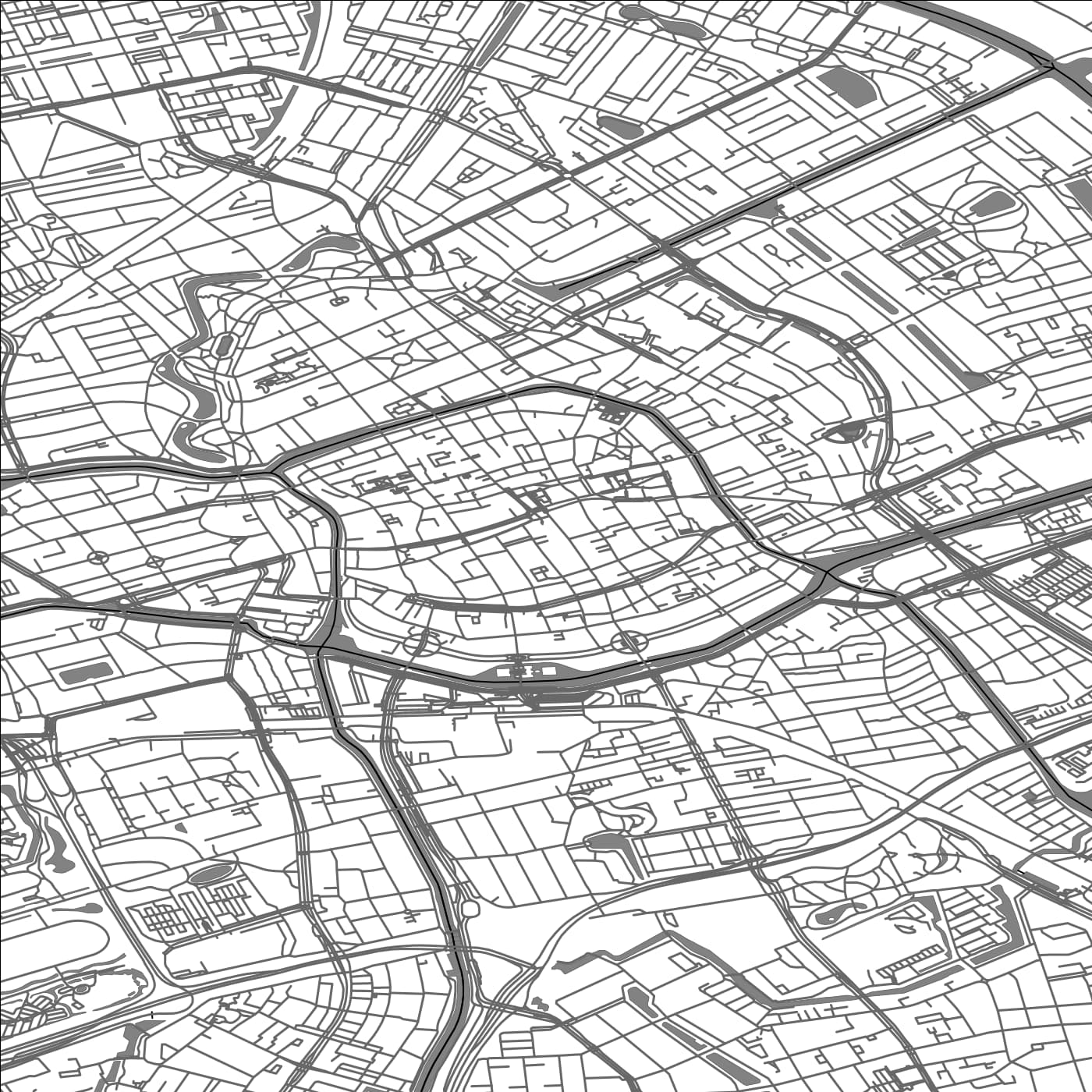 ROAD MAP OF GRONINGEN, NETHERLANDS BY MAPBAKES