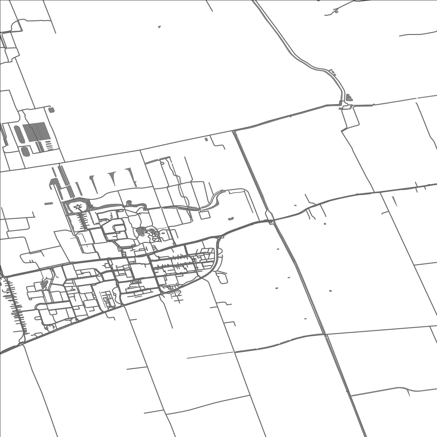 ROAD MAP OF GROOTEGAST, NETHERLANDS BY MAPBAKES