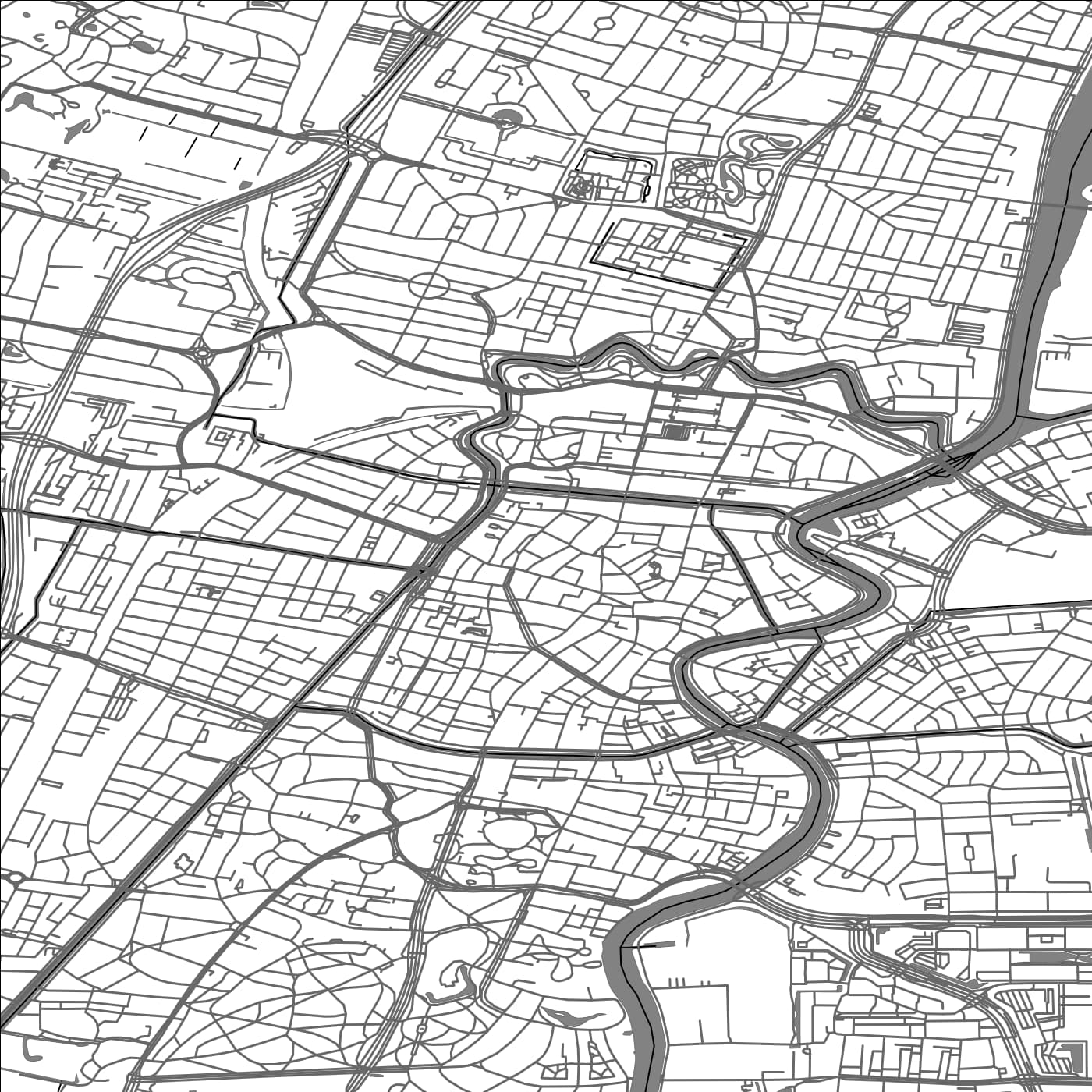 ROAD MAP OF HAARLEM, NETHERLANDS BY MAPBAKES