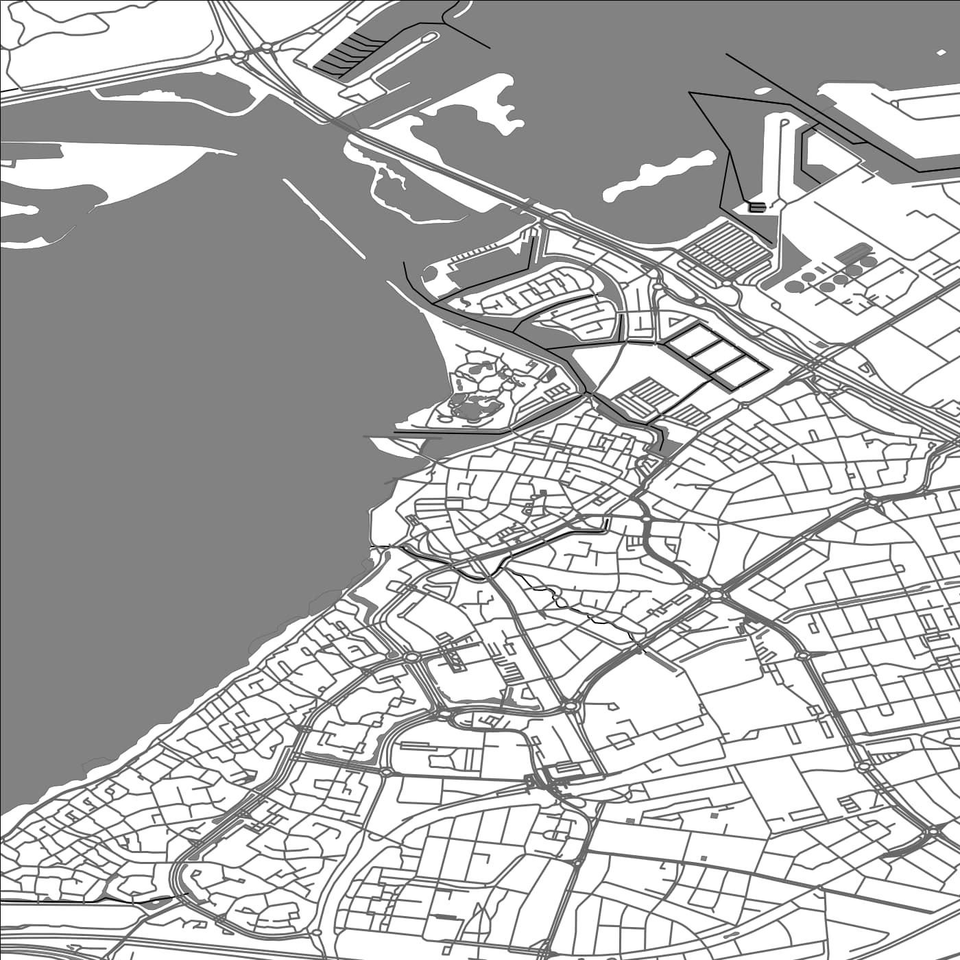 ROAD MAP OF HARDERWIJK, NETHERLANDS BY MAPBAKES