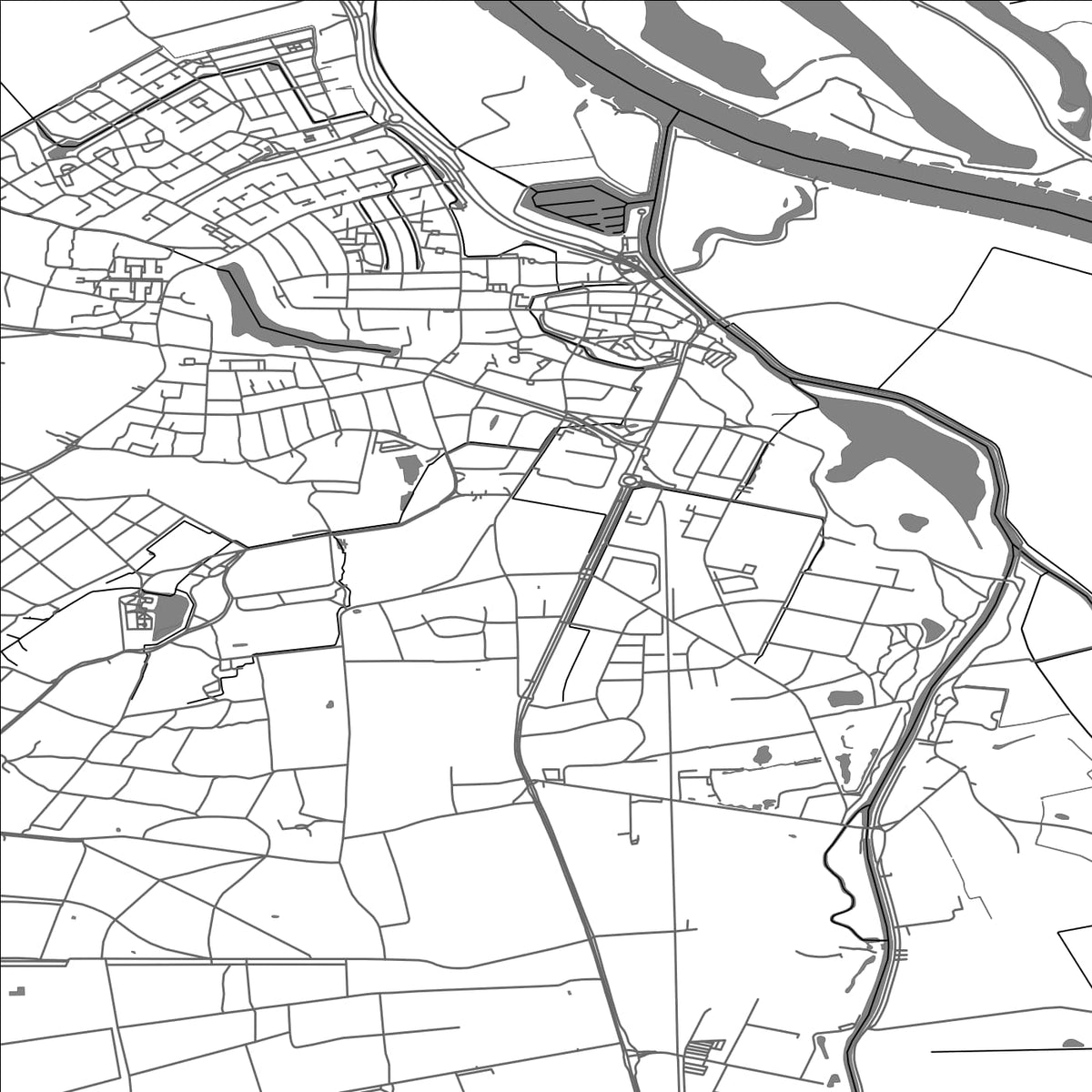 ROAD MAP OF HATTEM, NETHERLANDS BY MAPBAKES