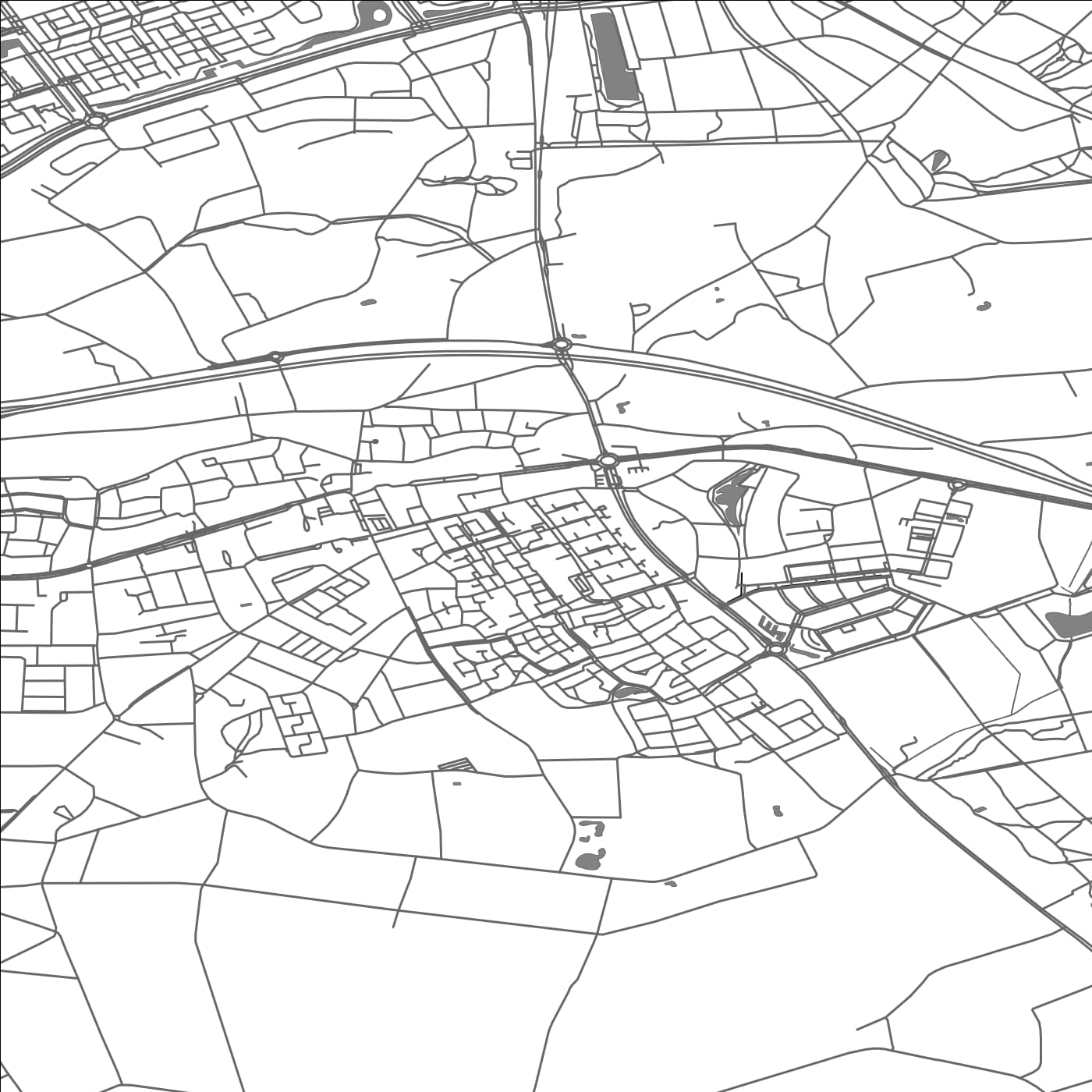 ROAD MAP OF HEESCH, NETHERLANDS BY MAPBAKES