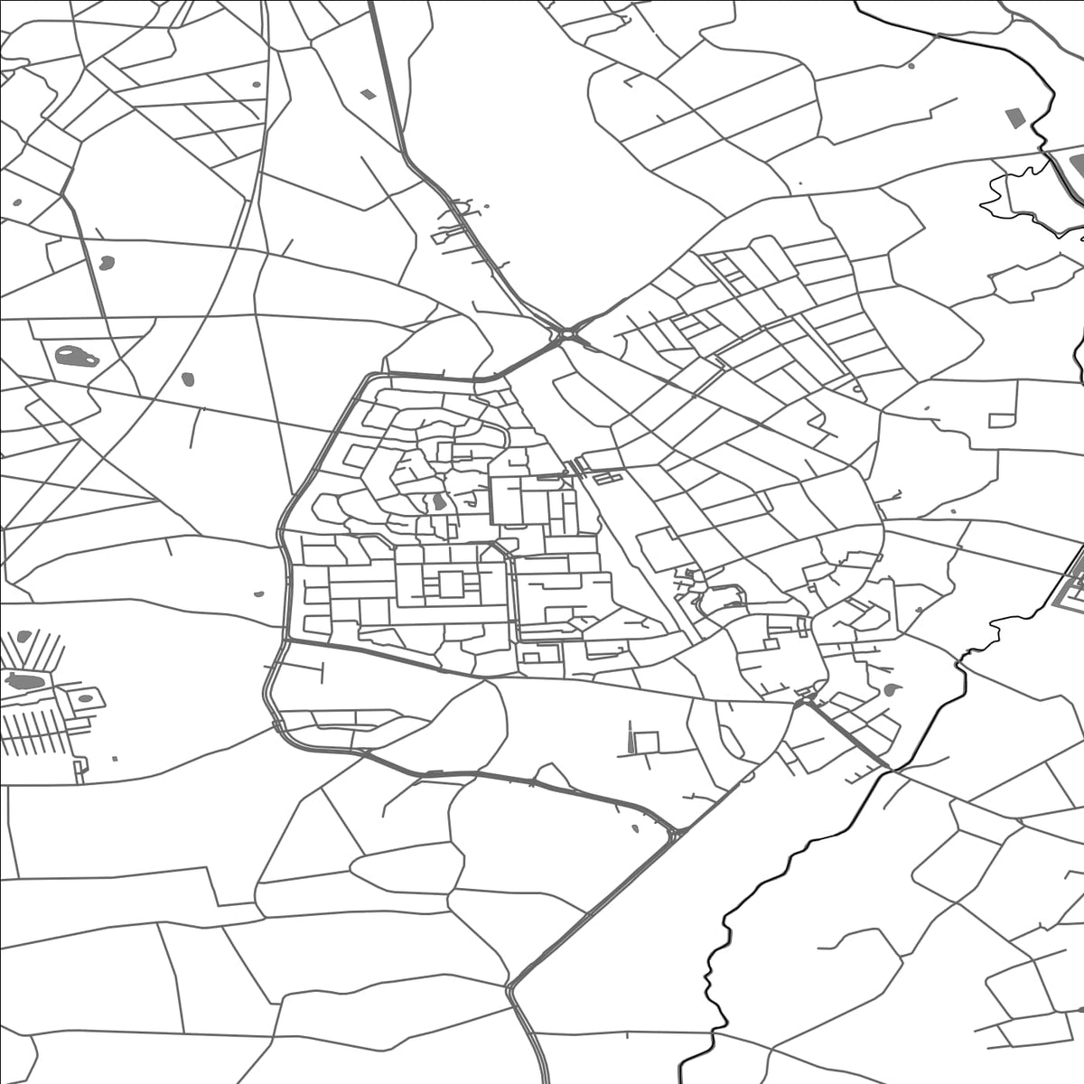 ROAD MAP OF HEEZE, NETHERLANDS BY MAPBAKES