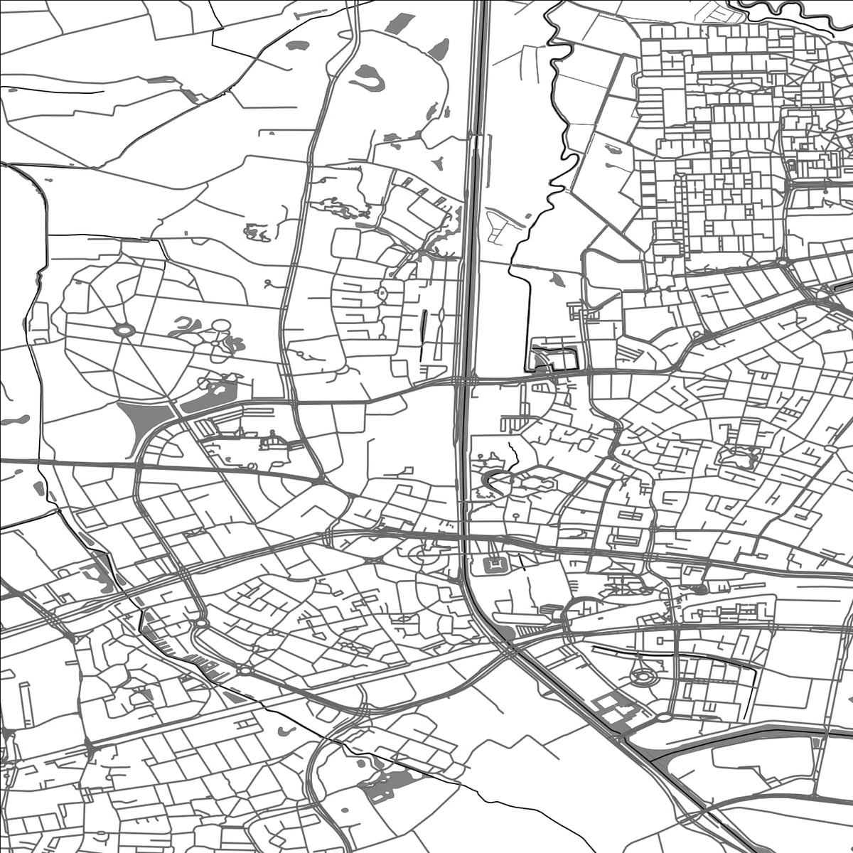 ROAD MAP OF HELMOND, NETHERLANDS BY MAPBAKES