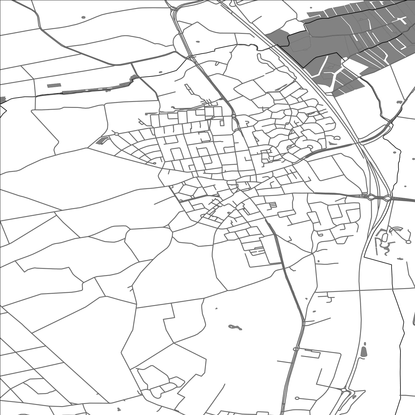 ROAD MAP OF HILVARENBEEK, NETHERLANDS BY MAPBAKES