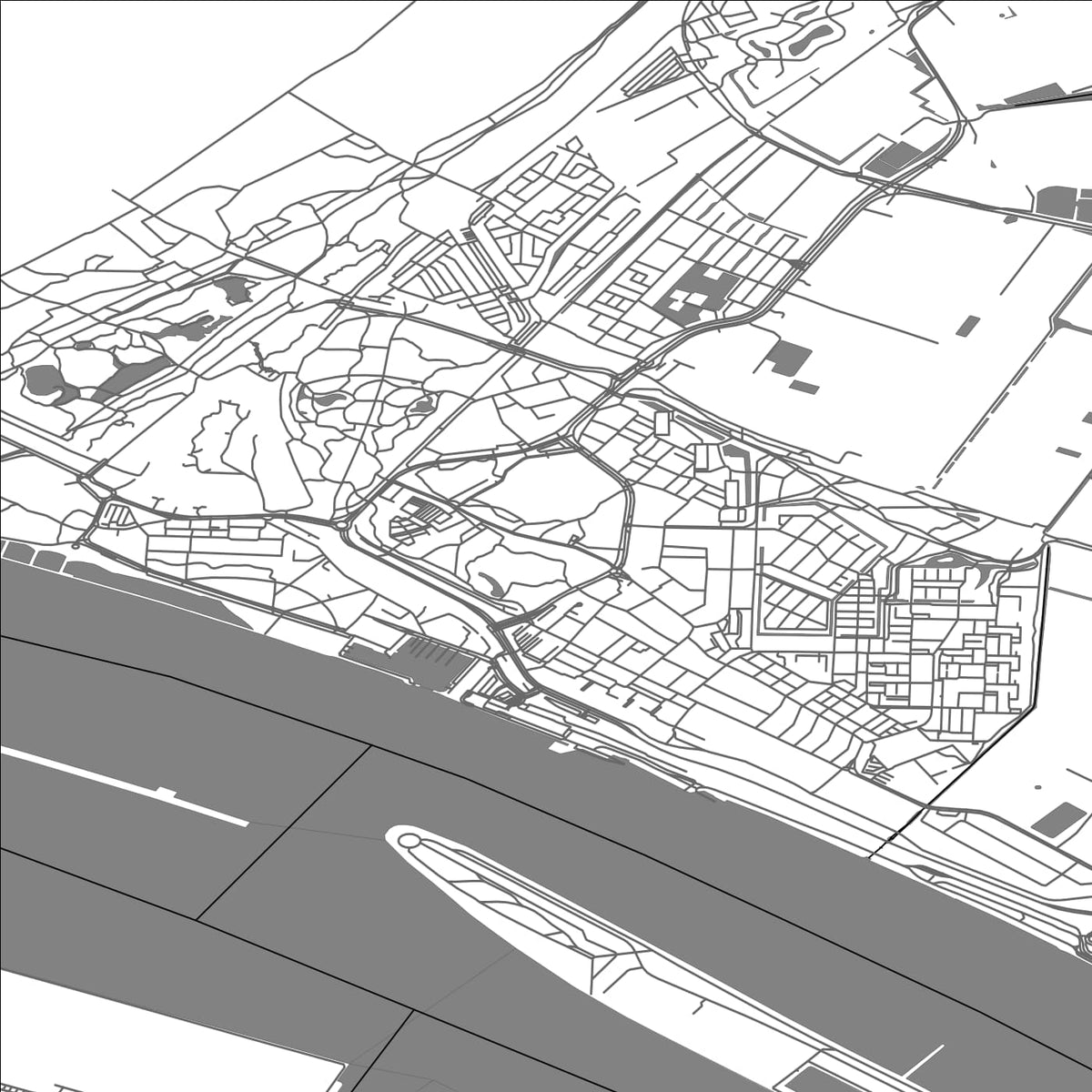 ROAD MAP OF HOEK VAN HOLLAND, NETHERLANDS BY MAPBAKES
