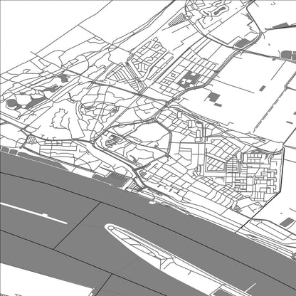 ROAD MAP OF HOEK VAN HOLLAND, NETHERLANDS BY MAPBAKES