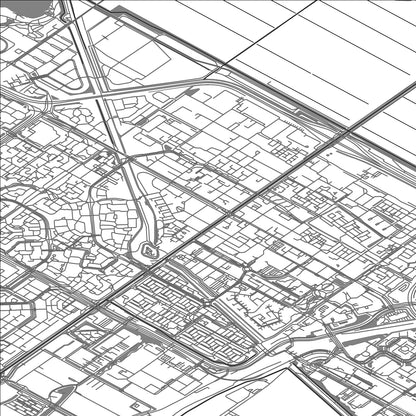 ROAD MAP OF HOOFDDORP, NETHERLANDS BY MAPBAKES