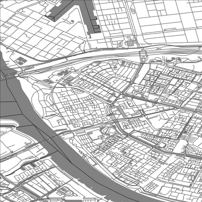 ROAD MAP OF HOOGVLIET, NETHERLANDS BY MAPBAKES