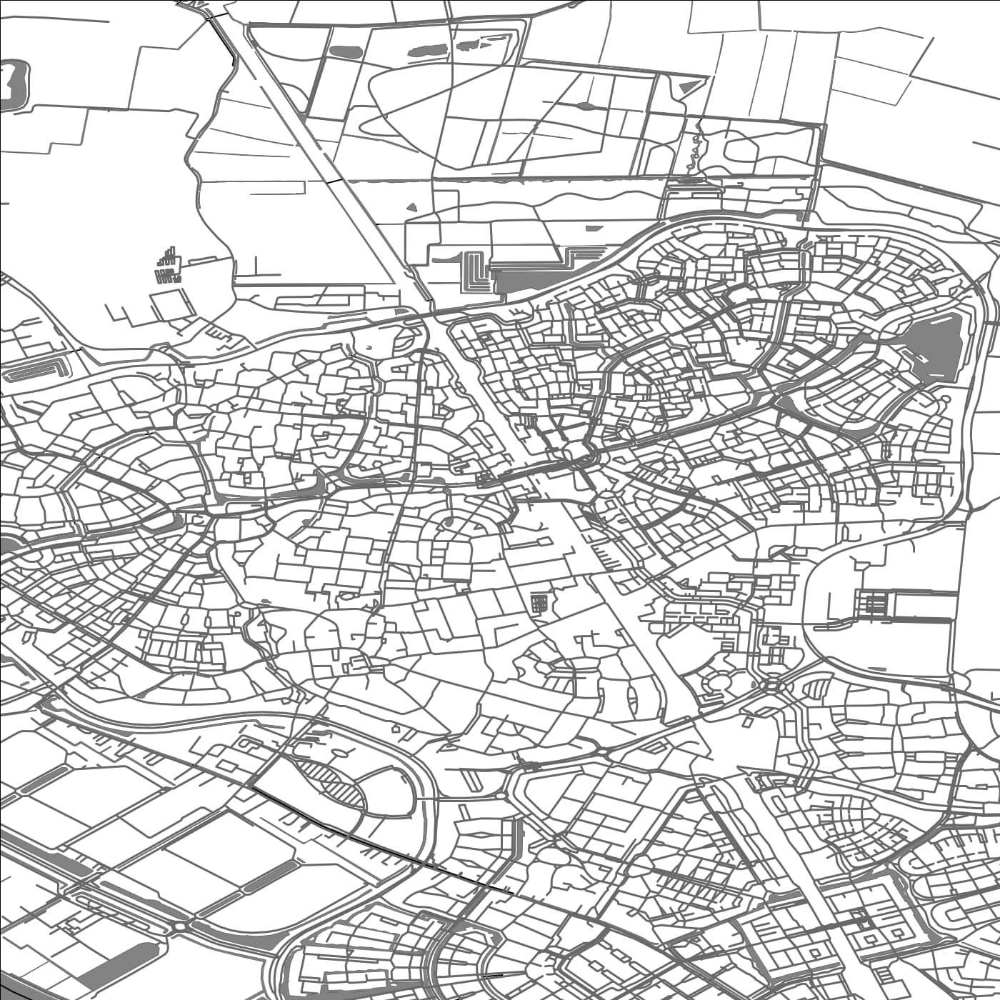 ROAD MAP OF HOUTEN, NETHERLANDS BY MAPBAKES