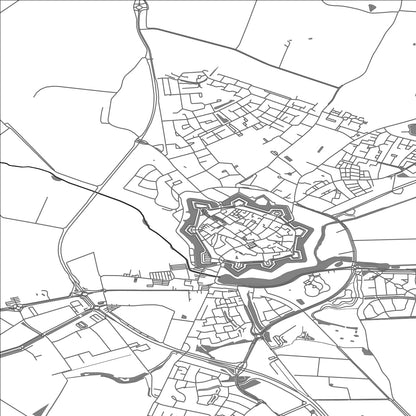 ROAD MAP OF HULST, NETHERLANDS BY MAPBAKES