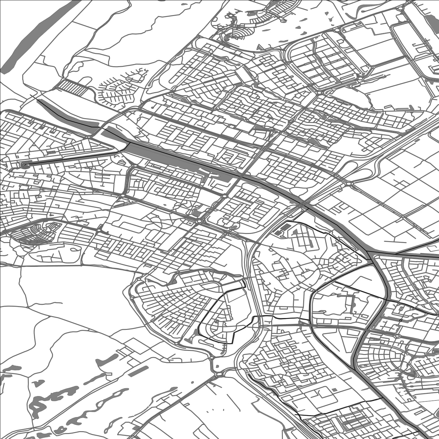 ROAD MAP OF KATWIJK, NETHERLANDS BY MAPBAKES