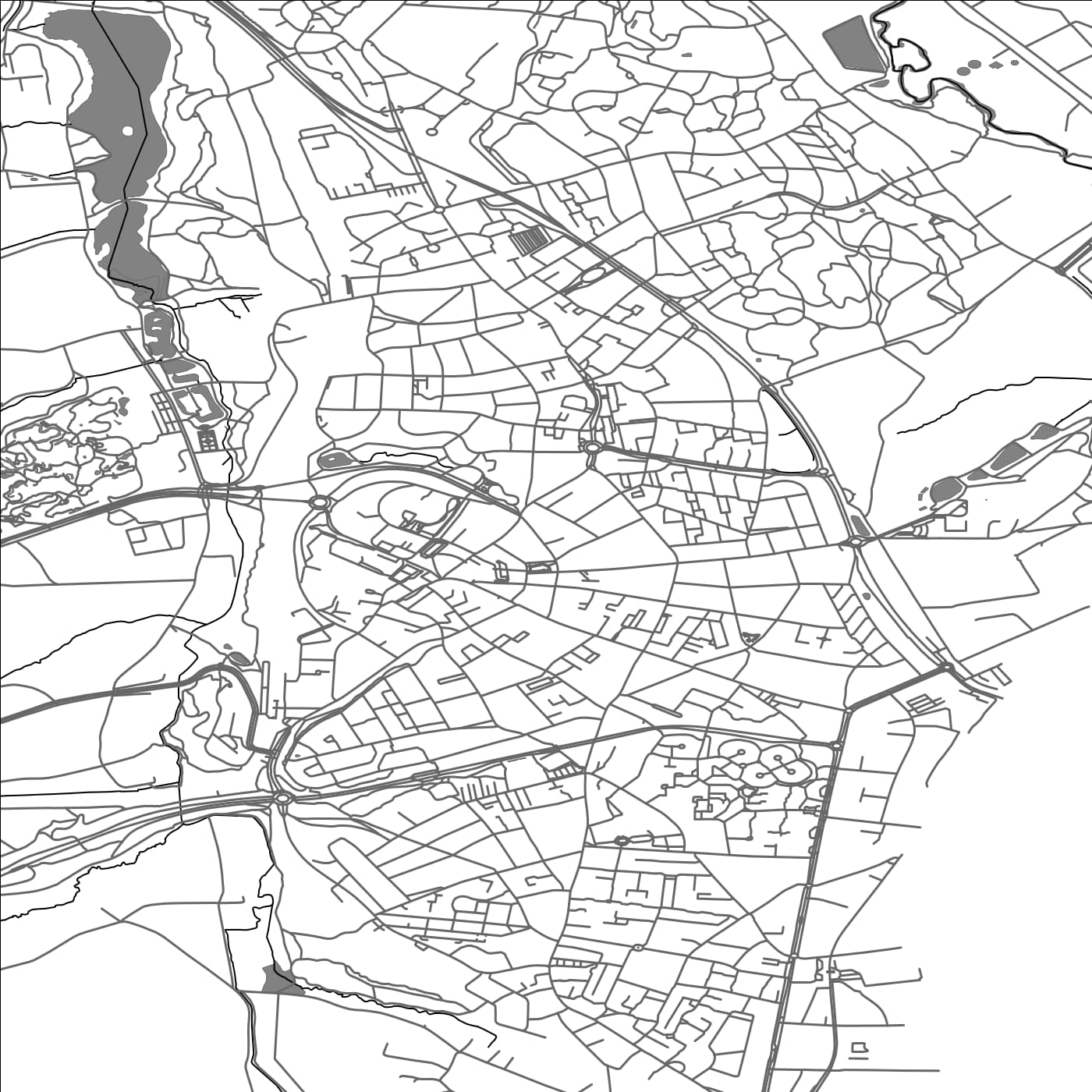 ROAD MAP OF KERKRADE, NETHERLANDS BY MAPBAKES